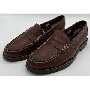 Vintage Polo Sport Ralph Lauren Mens Size 8.5D Brown Leather Penny Loafers Shoes